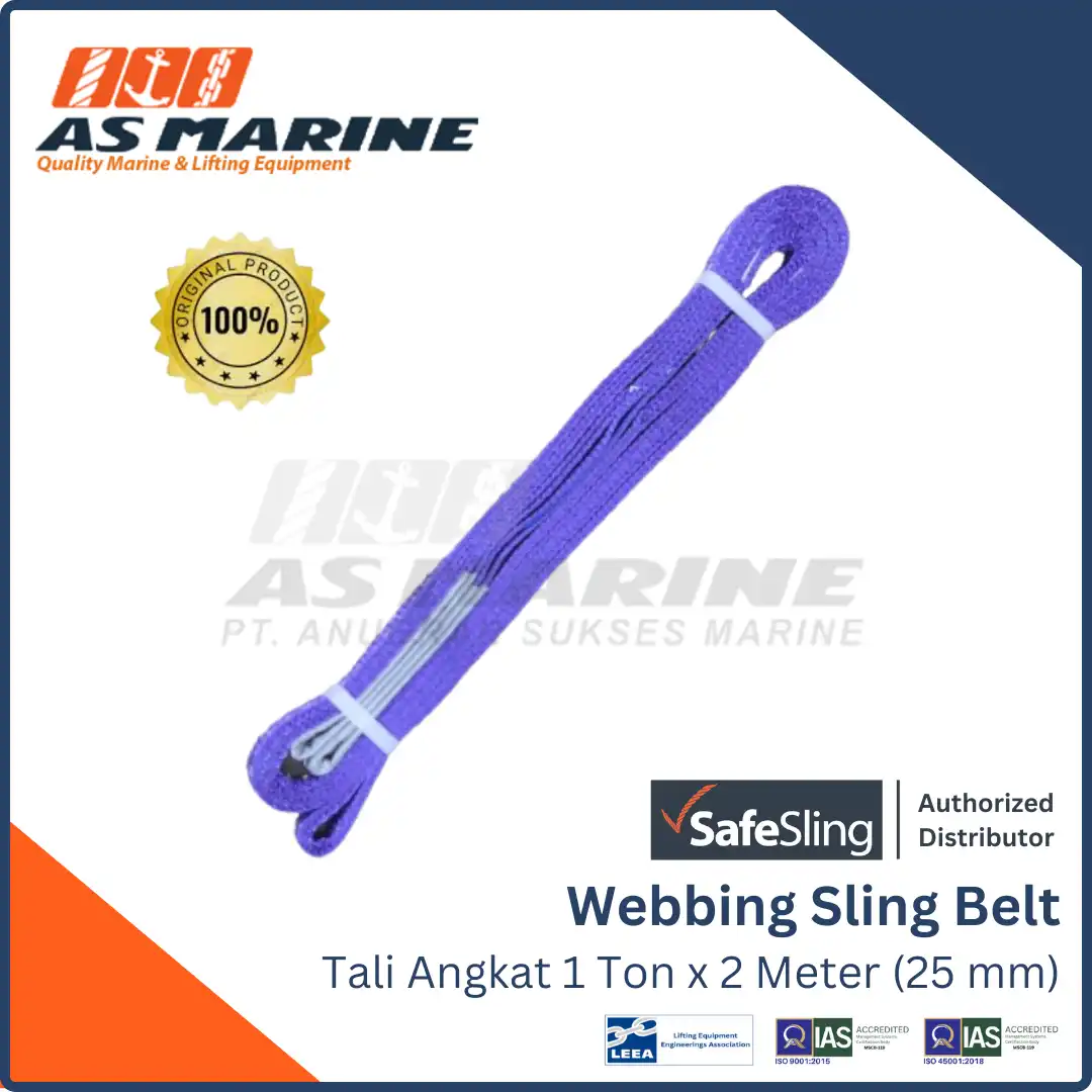 Webbing Sling Belt / Tali Angkat 1 Ton x 2 Meter Safesling